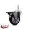 Service Caster 4 Inch Maroon Polyurethane Wheel Swivel 34 Inch Threaded Stem Caster with Brake SCC SCC-TS20S414-PPUB-MRN-PLB-34212 - alternate 3